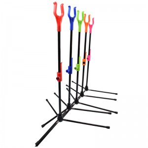 Nika bågskytte 46st01 250gram bärbar justerbar båge står för bågskytte recurve båge fotografering