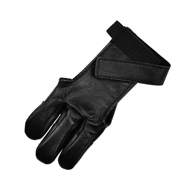 Elong Outdoor 42FT03 Fingerhandske för Recurve Bow Black Color Bågskytte Fotografering Finger Protection